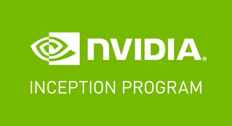 Logotipo de NVIDIA Inception Program — parceiro institucional da Harpia Dynamics